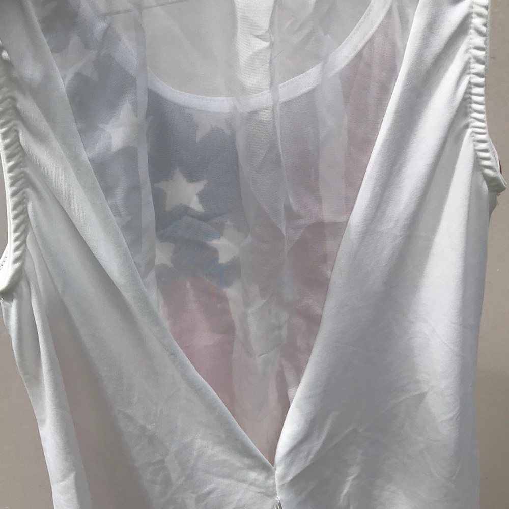 American Flag Liu Ladies Sleeveless Top Beautiful - Picture 6 of 8